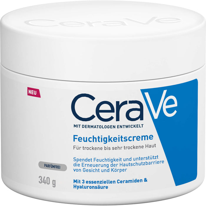 CeraVe Feuchtigkeitscreme für trockene Haut, 340 g Cream