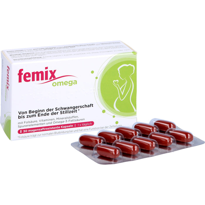 Femix Omega Kapseln Schwangerschaft & Stillzeit, 30 pc Capsules