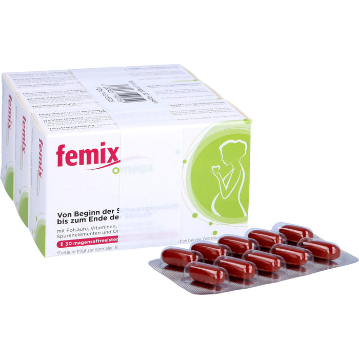 Femix Omega Kapseln Schwangerschaft & Stillzeit, 90 pc Capsules