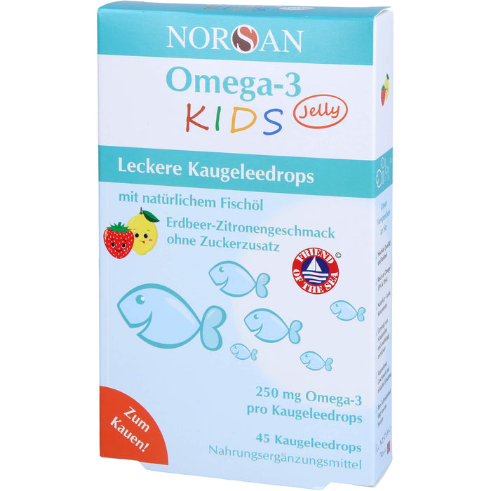 NORSAN Omega-3 Kids Jelly leckere Kaugeleedrops, 45 pc Tablettes