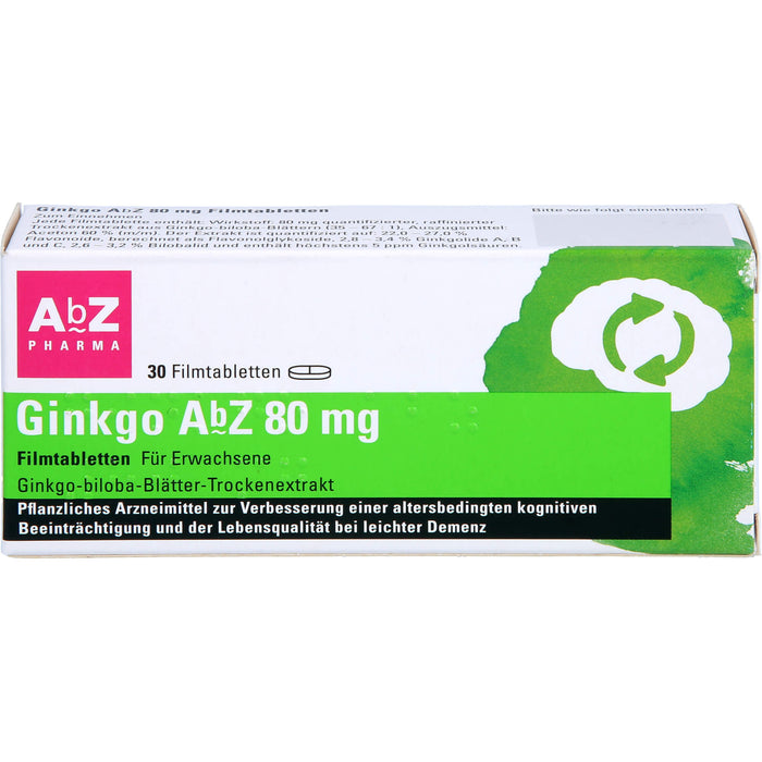 Ginkgo AbZ 80 mg Filmtabletten, 30 St FTA