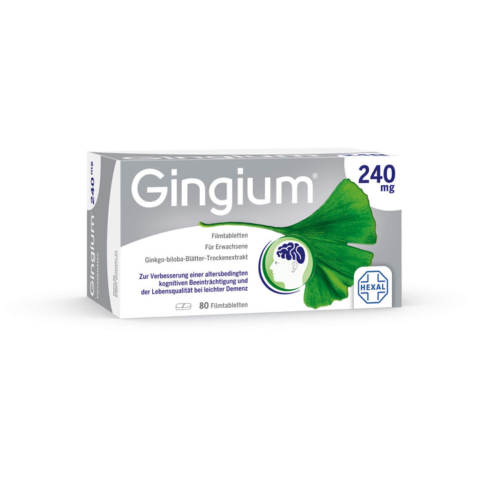 Gingium 240 mg Filmtabletten, 80 pcs. Tablets