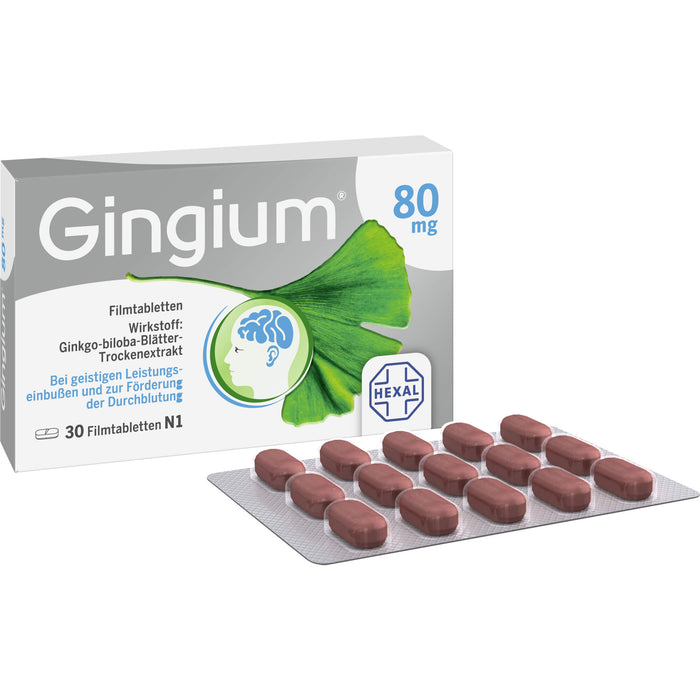 Gingium 80 mg Filmtabletten, 30 pcs. Tablets