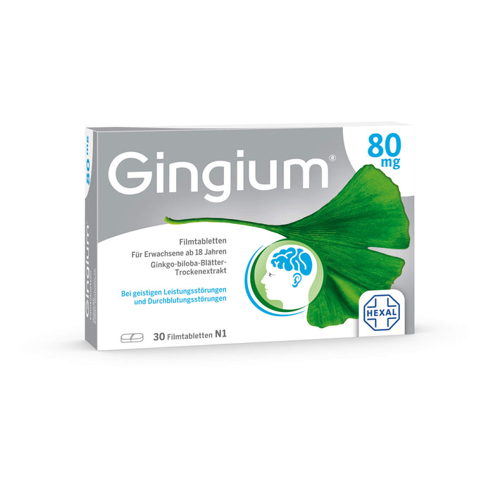 Gingium 80 mg Filmtabletten, 30 pcs. Tablets