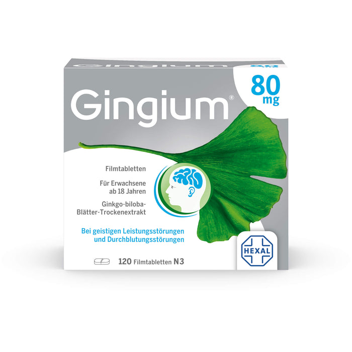 Gingium 80 mg Filmtabletten, 120 pc Tablettes