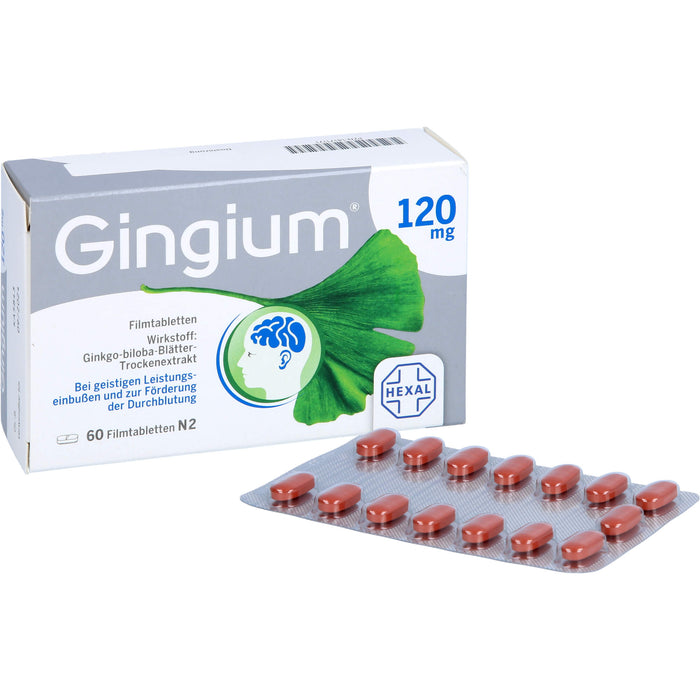 Gingium 120 mg Filmtabletten, 60 pc Tablettes