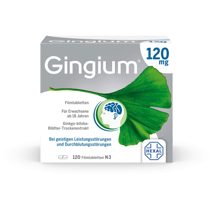 Gingium 120 mg Filmtabletten, 120 pc Tablettes