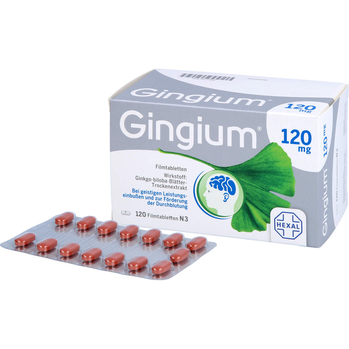 Gingium 120 mg Filmtabletten, 120 pc Tablettes