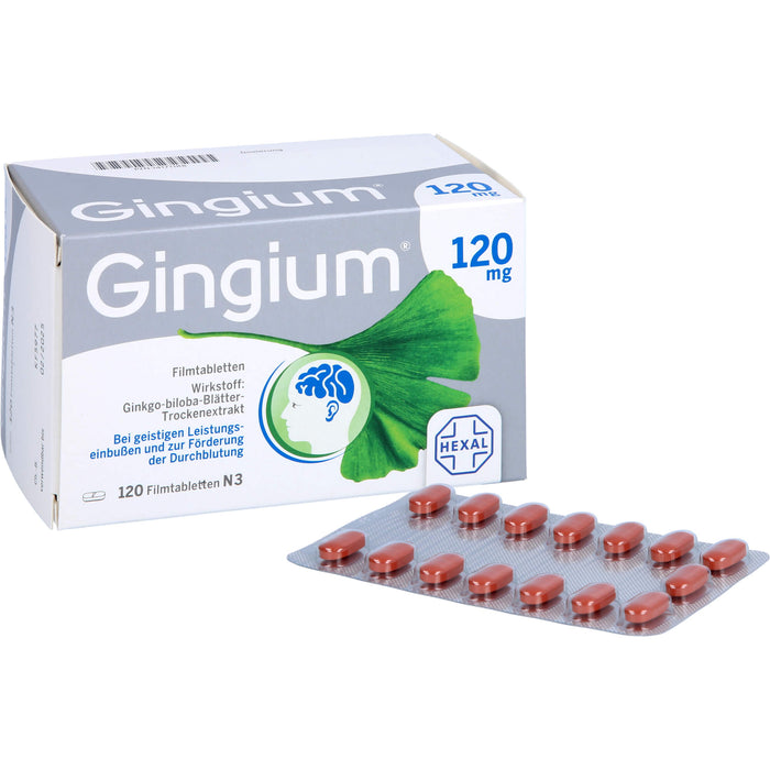 Gingium 120 mg Filmtabletten, 120 pcs. Tablets