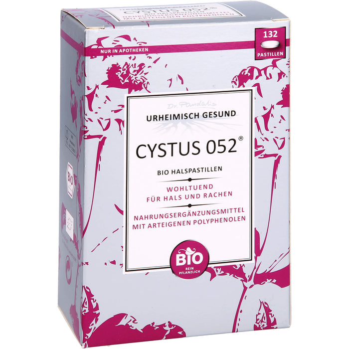 CYSTUS 052 Bio Halspastillen wohltuend für Hals und Rachen, 132 pc Pastilles