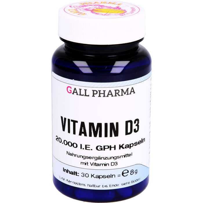 GALL PHARMA Vitamin D3 20,000 I.E. GPH Kapseln, 30 pcs. Capsules