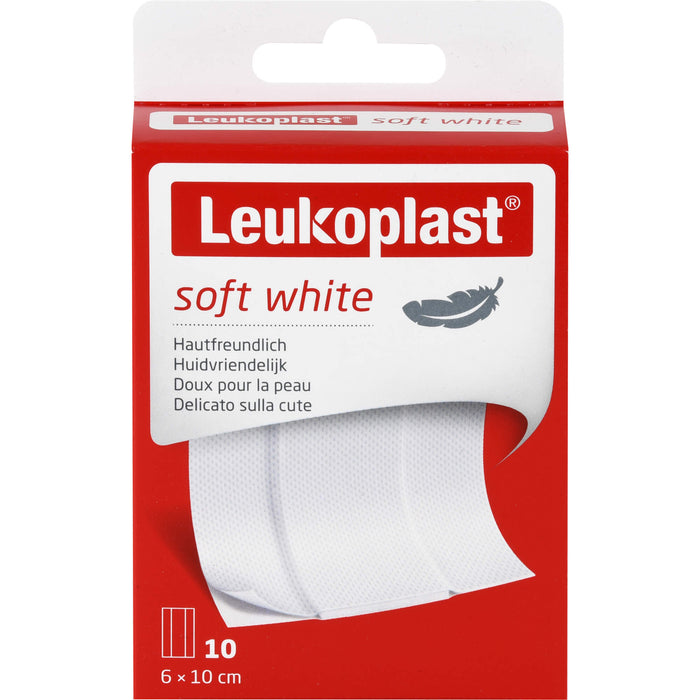 LEUKOPLAST SOFT WHITE 6X10CM, 10 St PFL