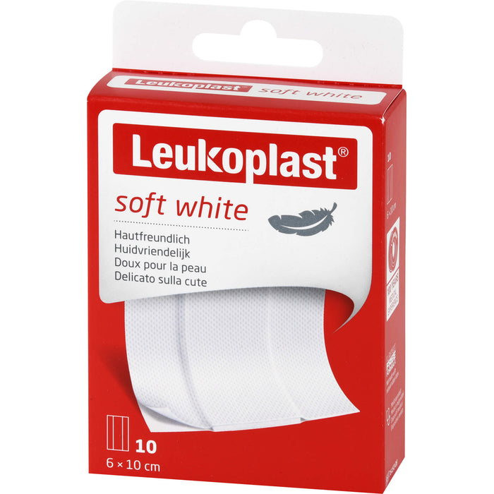 LEUKOPLAST SOFT WHITE 6X10CM, 10 St PFL