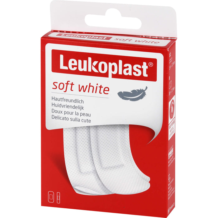 LEUKOPLAST SOFT WHITE 19X72MM (12ST) 38X72MM (8ST), 20 St PFL