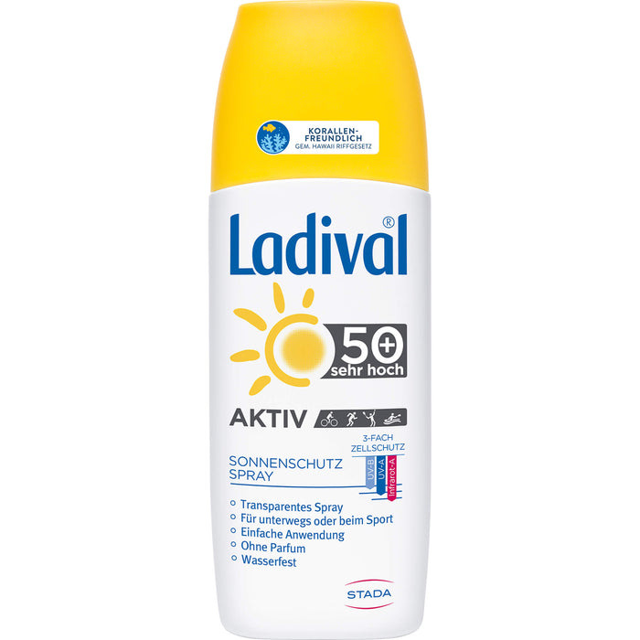 Ladival Aktiv LSF 50+ Sonnenschutz-Spray, 150 ml Solution