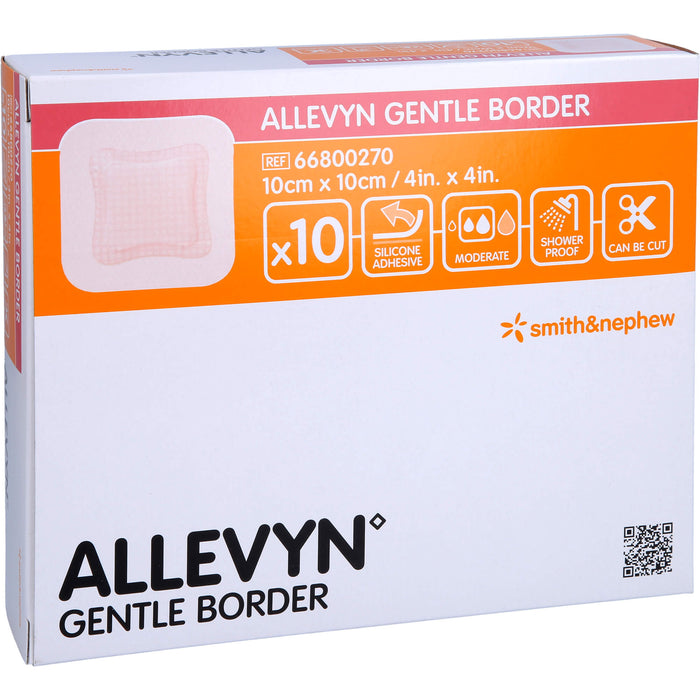 Allevyn Gentle Border 10x10 cm Schaumverb., 10 St VER