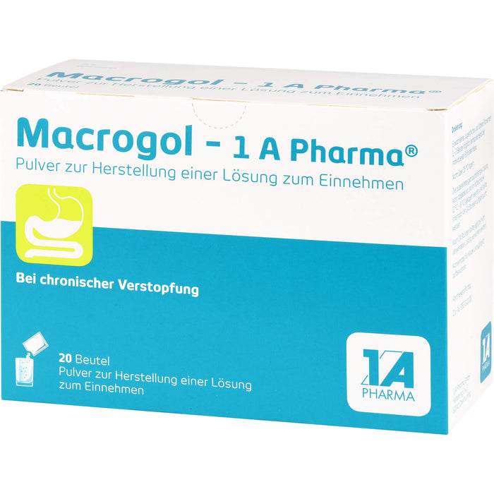 Macrogol - 1 A Pharma, Pulver zur Herstellung einer Lösung zum Einnehmen, 20 pc Sachets