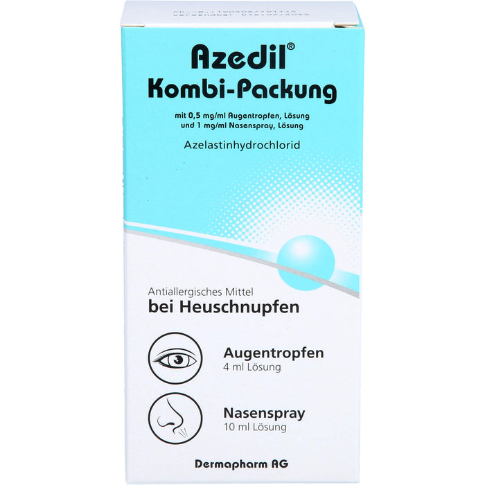 Azedil Kombi-Packung Augentropfen + Nasenspray antiallergisches Mittel bei Heuschnupfen, 1 pcs. Combipack