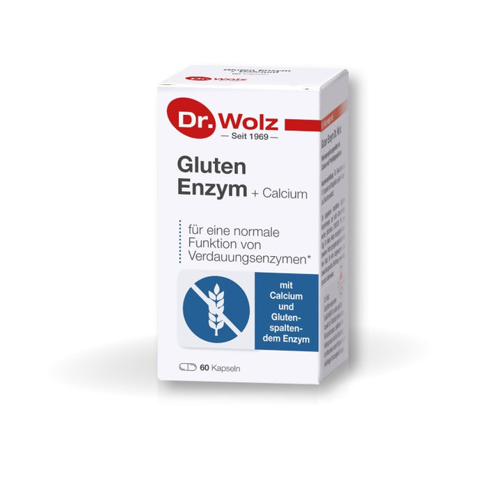 Dr. Wolz Gluten Enzym + Calcium Kapseln, 60 pc Capsules