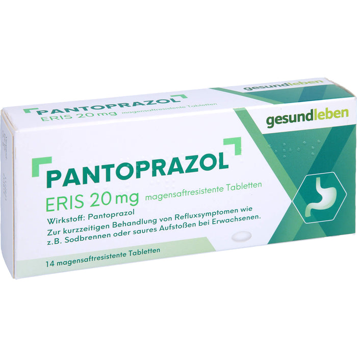 gesundleben Pantoprazol Eris 20 mg Tabletten bei Sodbrennen, 14 pc Tablettes