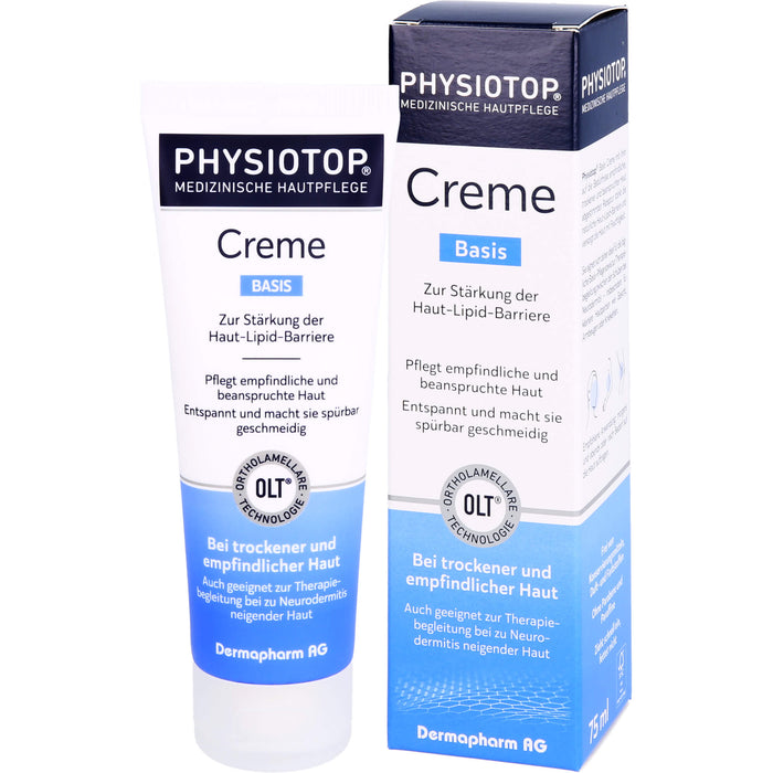 Physiotop Basis Creme zur Stärkung der Haut-Lipid-Barriere pflegt beanspruchte und empfindliche Haut, 75 ml Crème