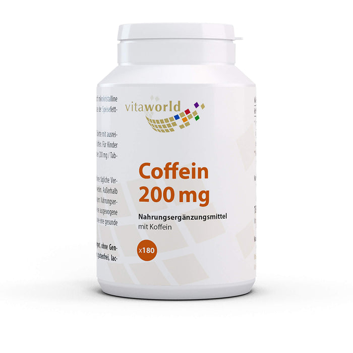 vitaworld Coffein 200 mg Tabletten, 180 pc Tablettes