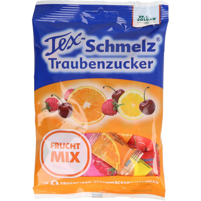 Tex-Schmelz Traubenzucker Frucht-Mix, 75 g Tablettes