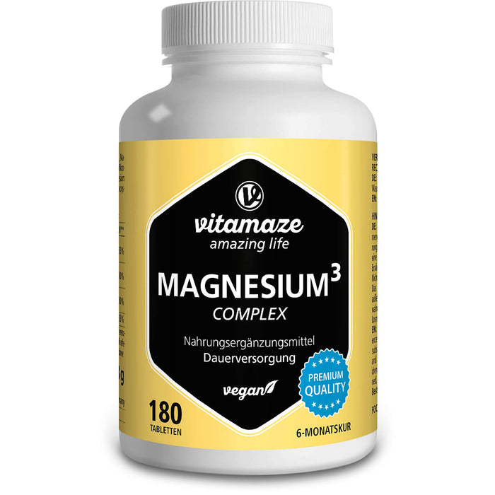 Magnesium 350mg Komplex Citrat Oxid Carbonat vegan, 180 St TAB