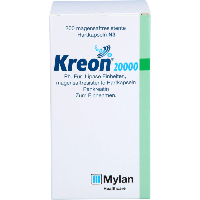 Kreon 20 000 Ph.Eur. Lipase Einheiten Hartkapseln, 200 St. Kapseln