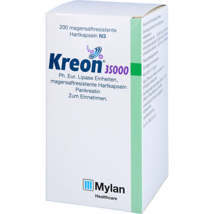 Kreon 35 000 Ph.Eur. Lipase Einheiten, magensaftresistente Hartkapseln, 200 pcs. Capsules