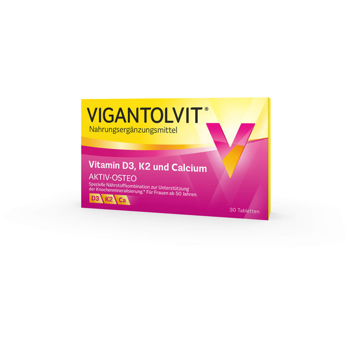 VIGANTOLVIT Vitamin D3, K2 und Calcium Aktiv-Osteo Tabletten, 30 pcs. Tablets