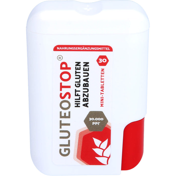 GluteoStop Minitabletten zur Unterstützung des Abbaus von Gluten in einer glutenarmen Ernährung, 30 pc Tablettes