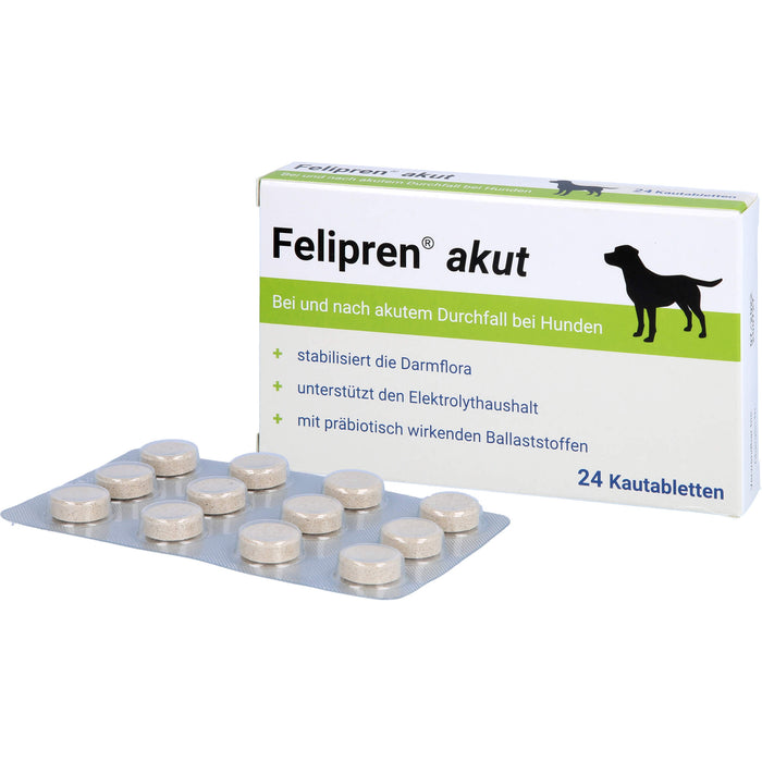 Felipren akut Kautabletten bei und nach akutem Durchfall von Hunden, 24 pcs. Tablets