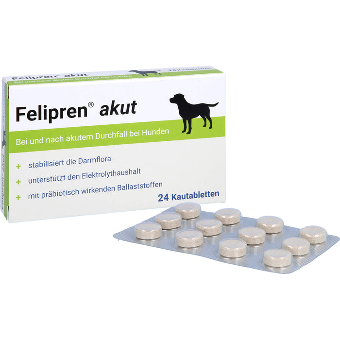 Felipren akut Kautabletten bei und nach akutem Durchfall von Hunden, 24 pc Tablettes