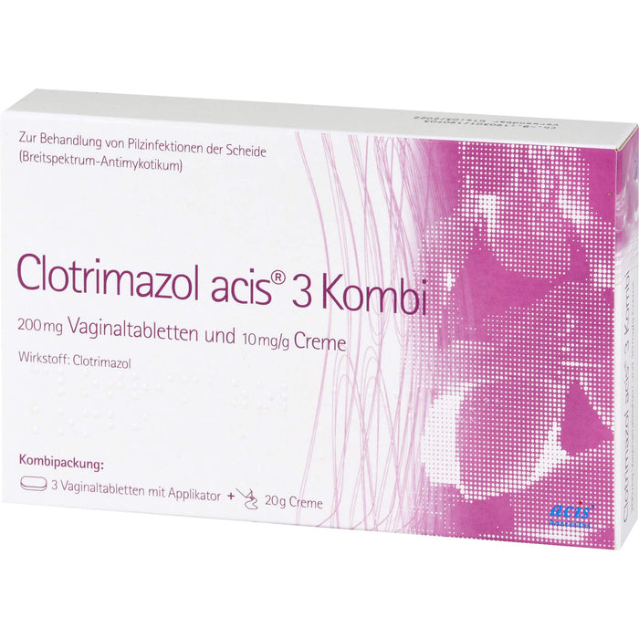 Clotrimazol acis 3 Kombi Vaginaltabletten und Creme, 1 pc Paquet combiné