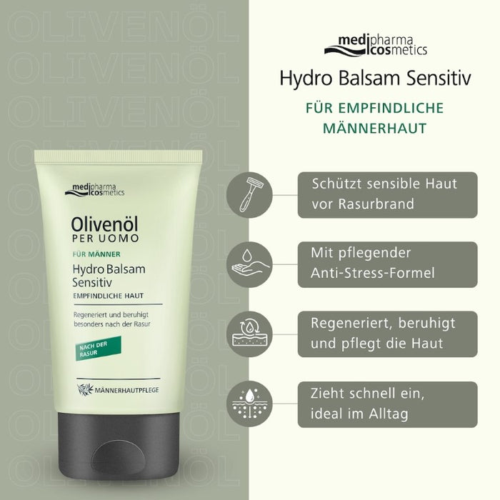 medipharma cosmetics Olivenöl Per Uomo Hydro Balsam Sensitiv, 50 ml Cream