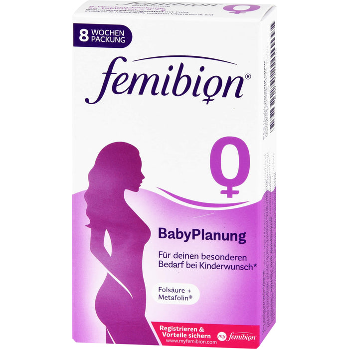 Femibion 0 Babyplanung Folsäure + Metafolin Tabletten, 56 St. Tabletten