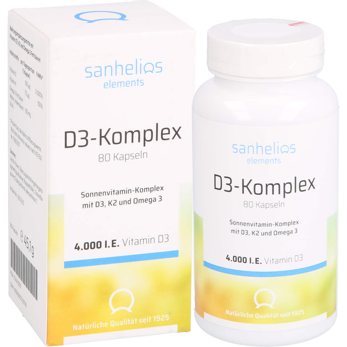 sanhelios Vitamin D3 Sonnenvit.-Komp.mit K2, 80 St KAP