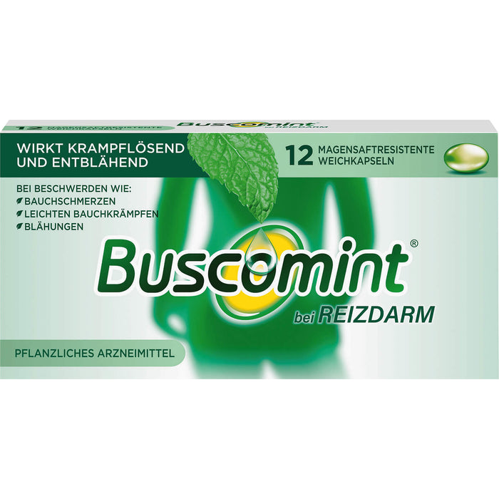 Buscomint Weichkapseln bei Reizdarm, 12 pcs. Capsules