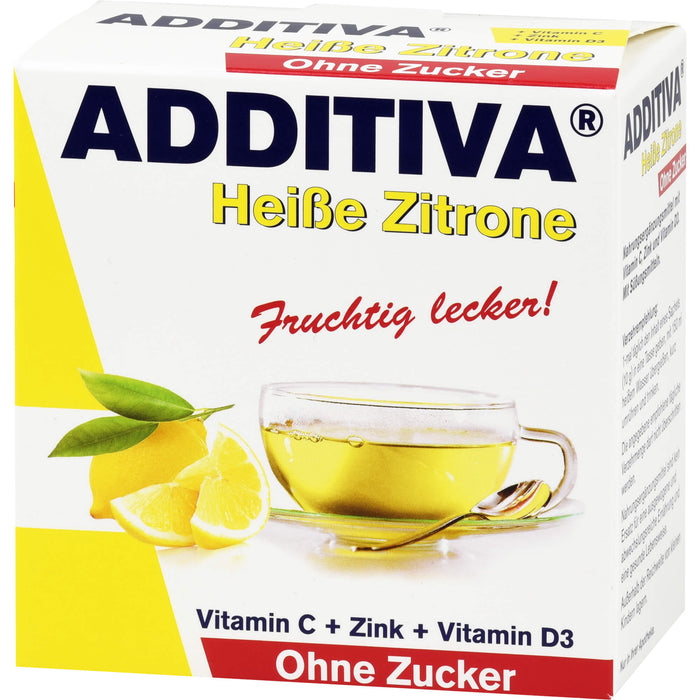 ADDITIVA Heiße Zitrone ohne Zucker Pulver, 10 pcs. Sachets