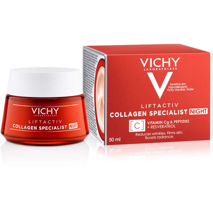 VICHY Liftactiv Collagen Specialist Nacht Anti-Aging Nachtcreme, 50 ml Creme