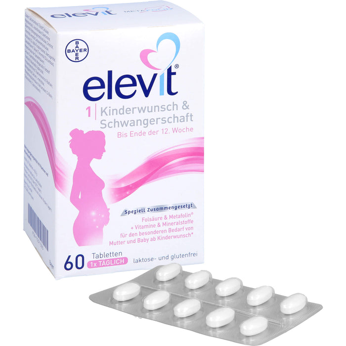 Elevit 1 Tabletten bei Kinderwunsch & Schwangerschaft, 60 pcs. Tablets