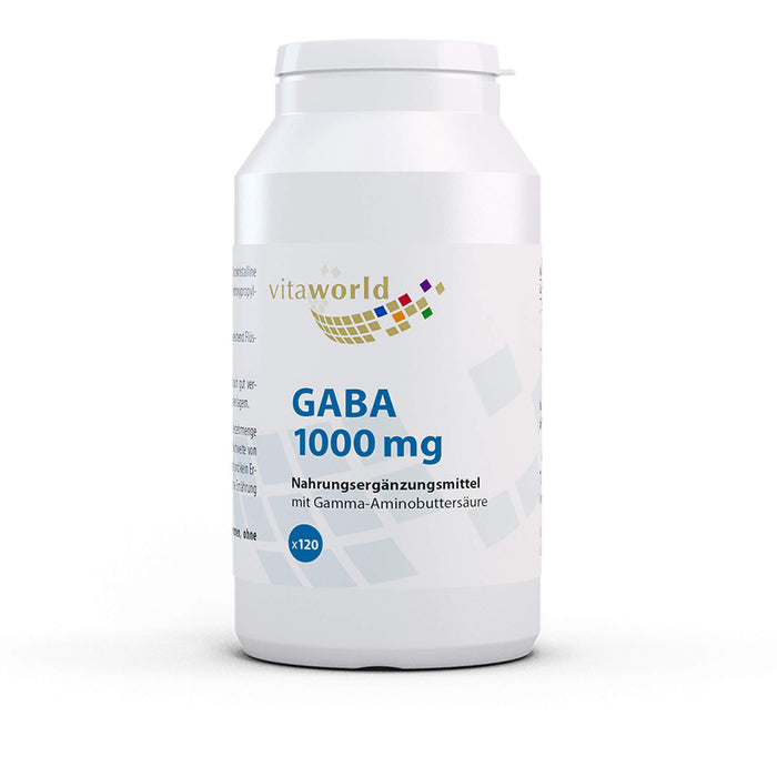 Vitaworld GABA 1000 mg Tabletten, 120 pc Tablettes