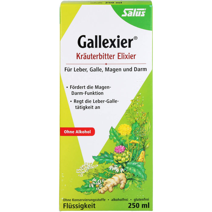 Salus Gallexier Kräuterbitter Elixier, 250 ml Solution