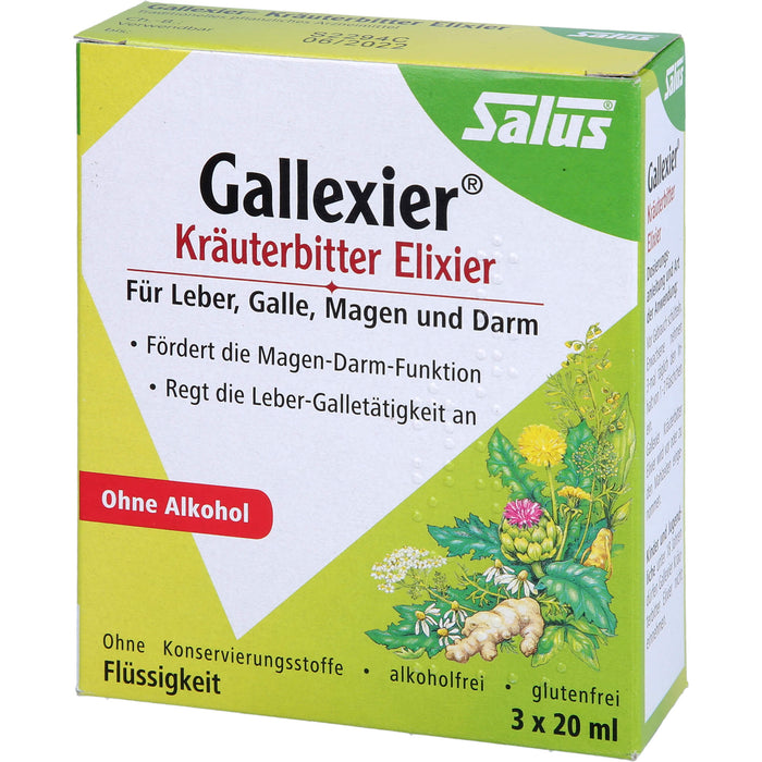 Salus Gallexier Kräuterbitter Elixier, 60 ml Lösung