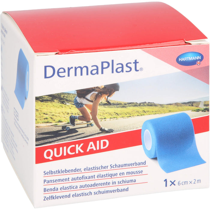 DermaPlast Quick Aid 6cmx2m blau, 1 St