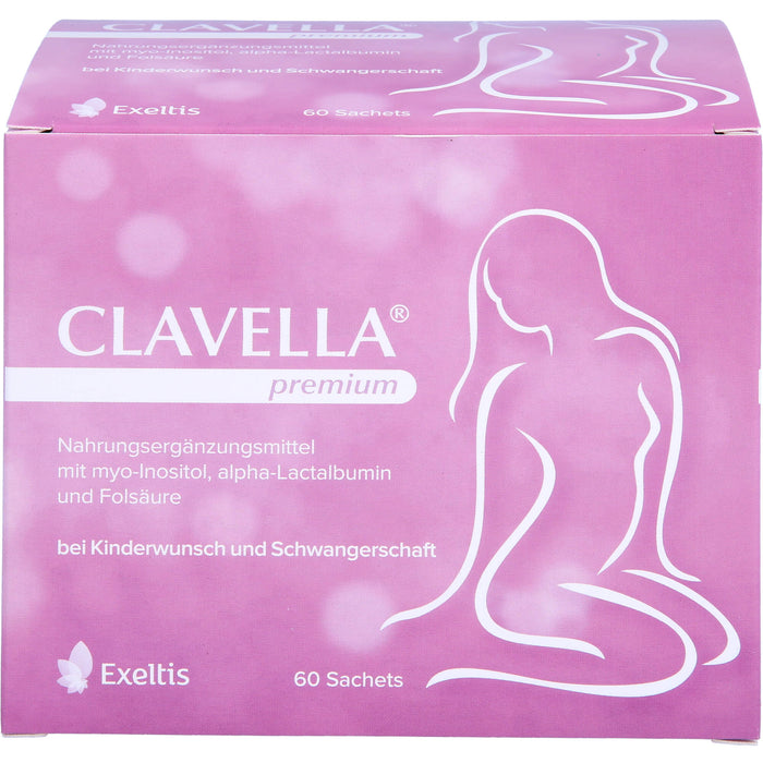 CLAVELLA premium Sachets bei Kinderwunsch und Schwangerschaft, 60 pc Sachets