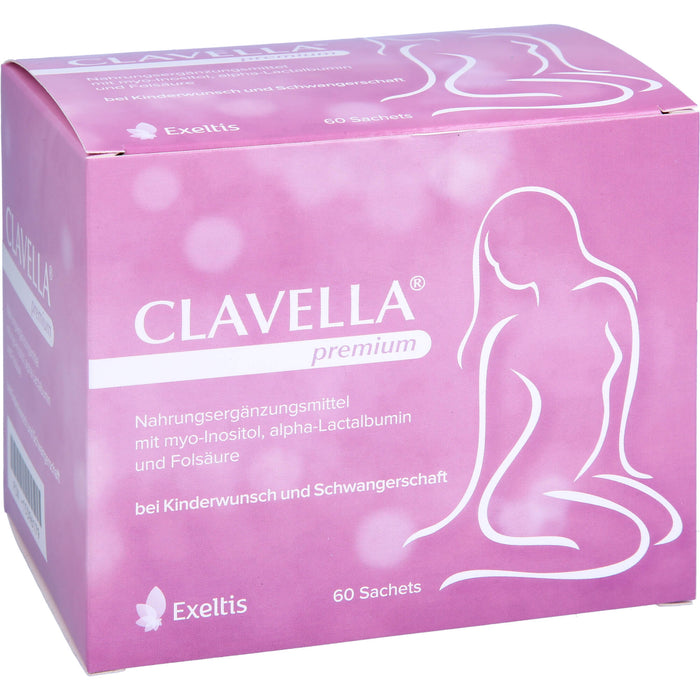 CLAVELLA premium Sachets bei Kinderwunsch und Schwangerschaft, 60 St. Beutel