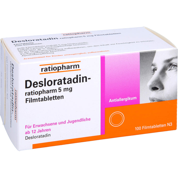 Desloratadin-ratiopharm 5 mg Filmtabletten, 100 St FTA