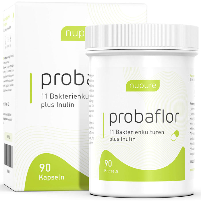 nupure probaflor - Probiotika zur Darmsanierung, 90 St. Kapseln